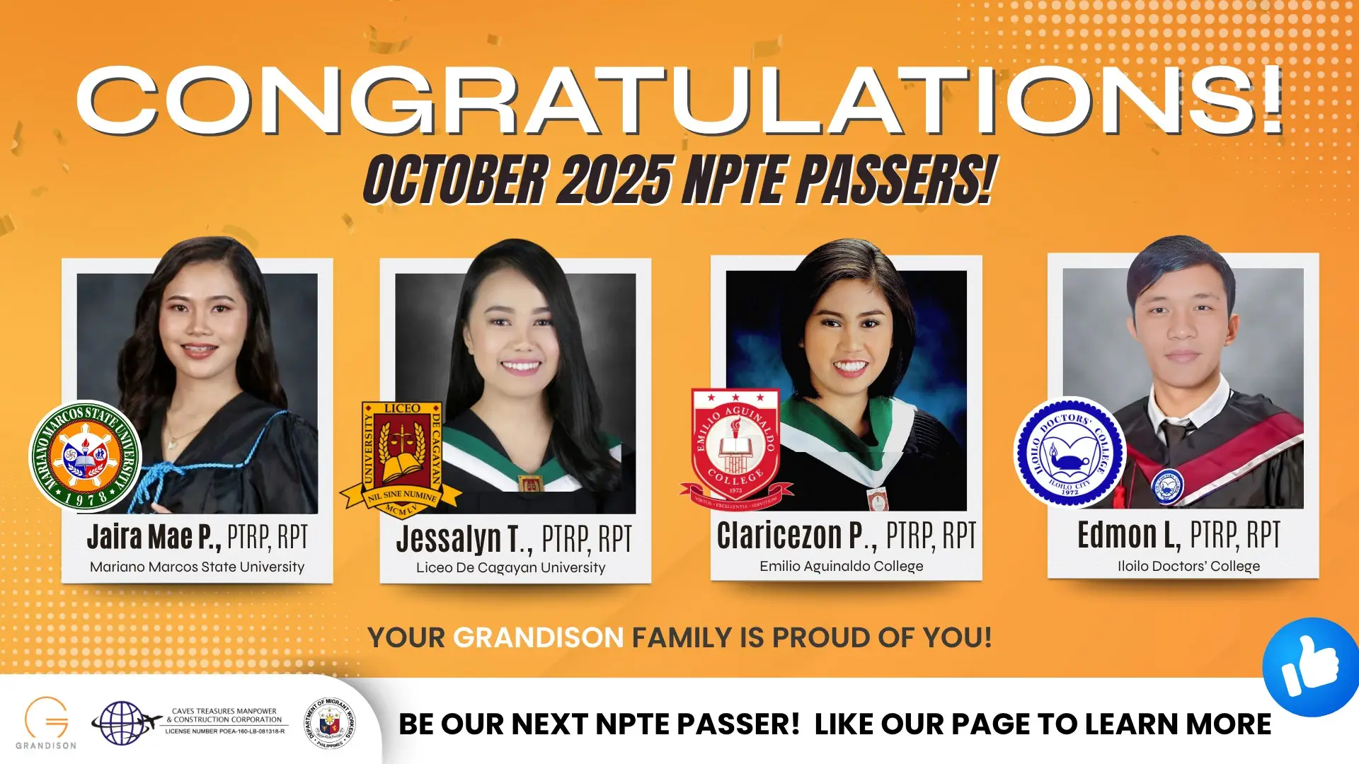 October 2025 NPTE Passer